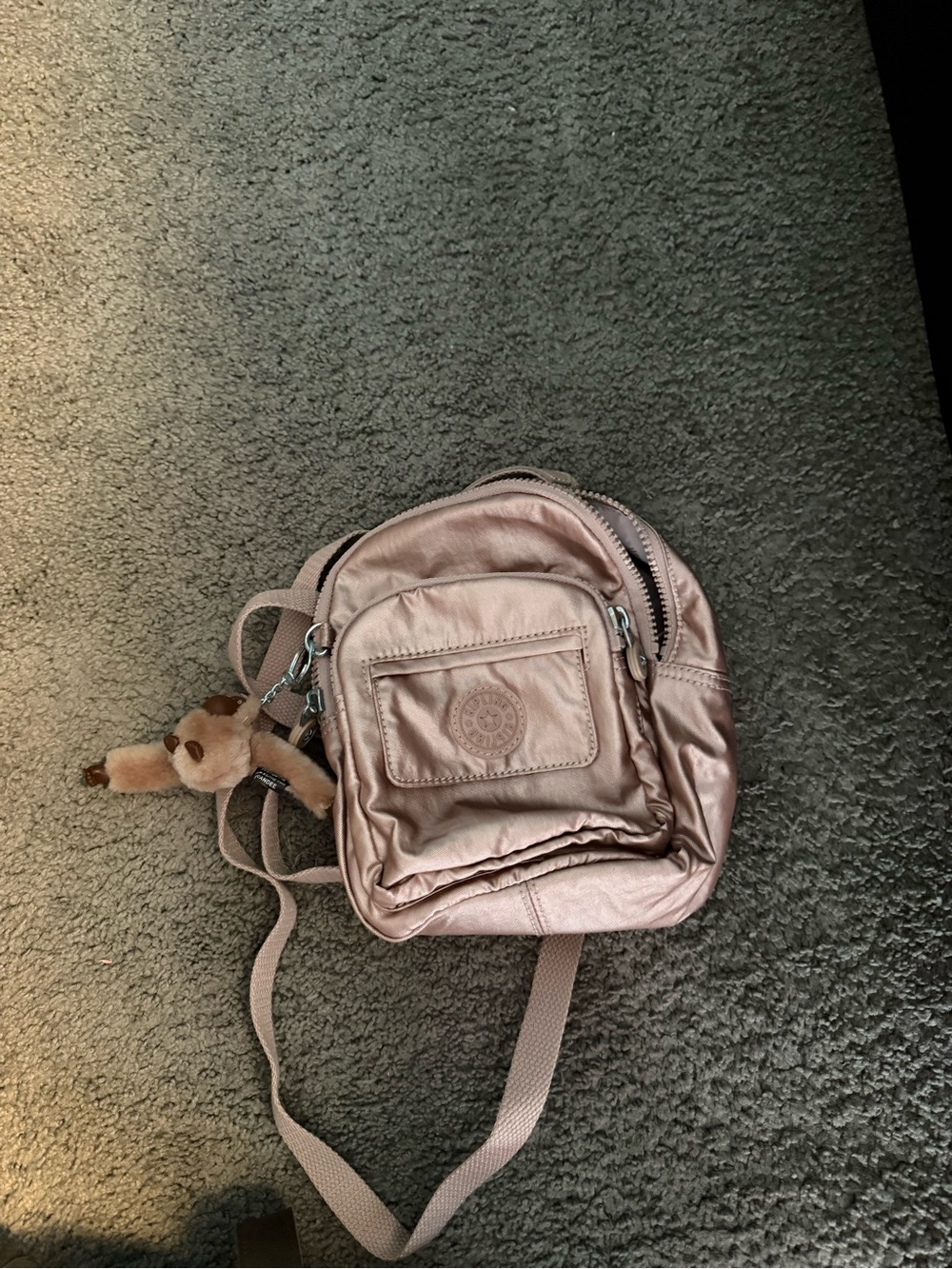 Kipling Rose Metallic Small Backpack Crossbody